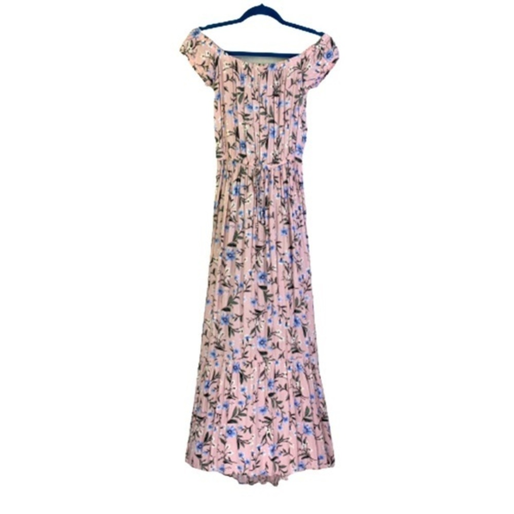 AMERICAN EAGLE‎ Pink Floral Off-Shoulder Maxi Dress